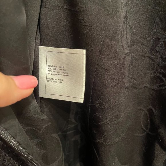 Chanel Tweed Mini Dress in Dark Gray / Black - Picture 15 of 16